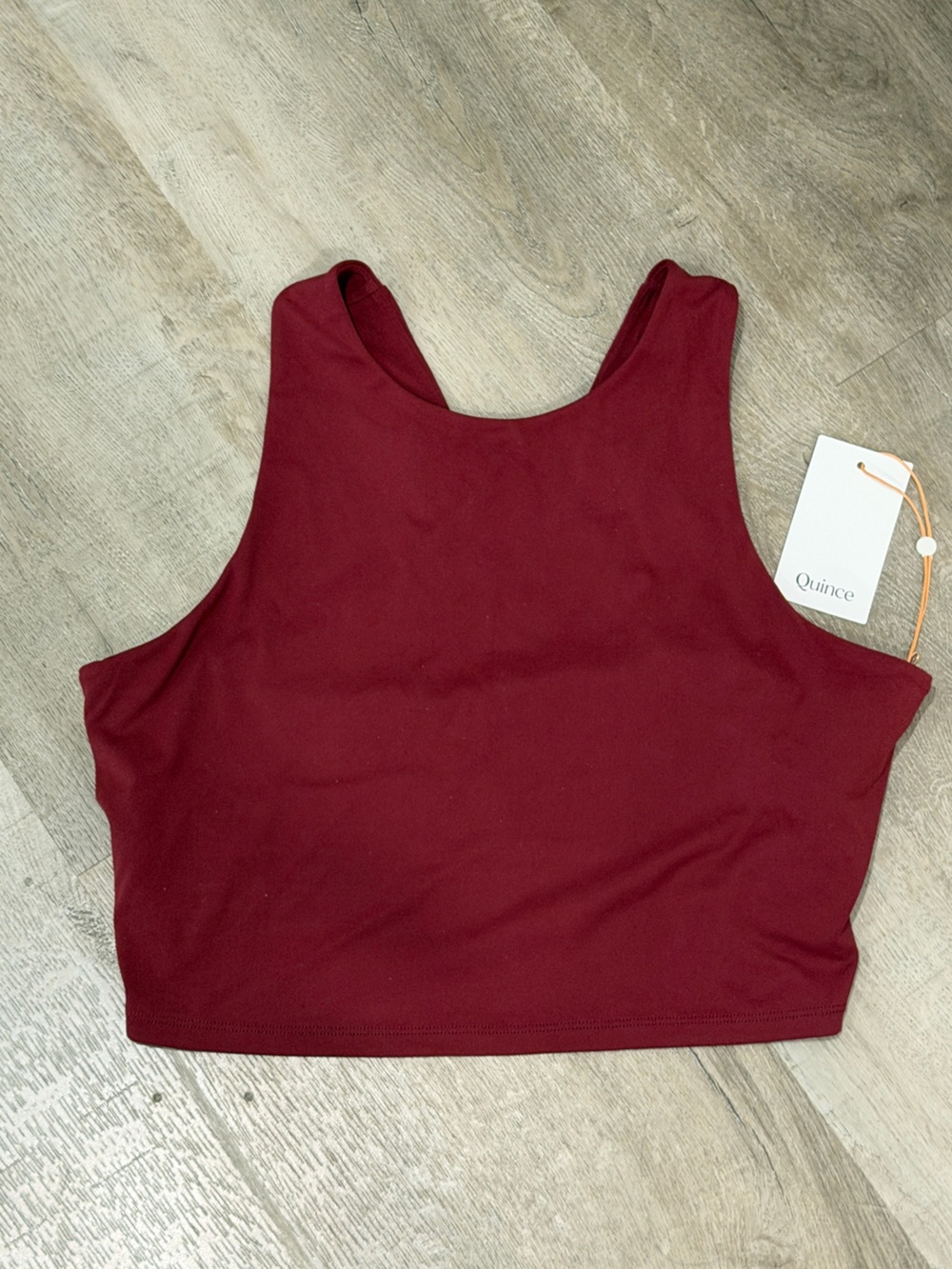 NWT Quince Ultra-Form High-Neck Cropped Tank L